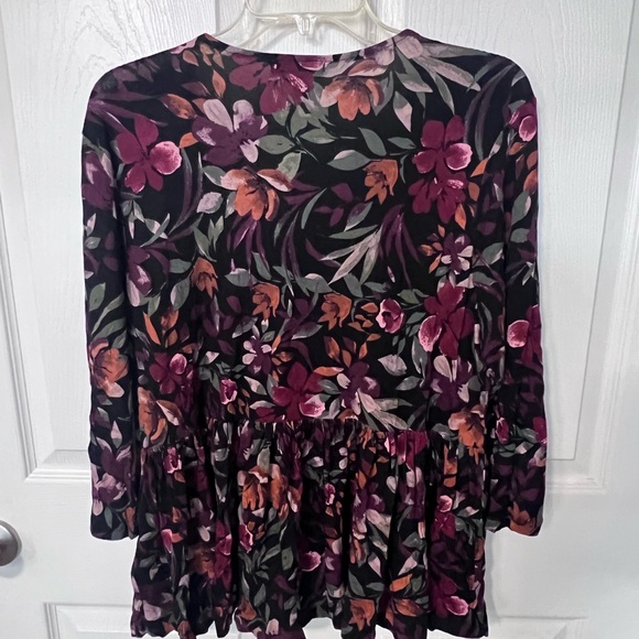 Torrid floral front tie overlay cardigan dark academia fall floral Halloween - Picture 6 of 9